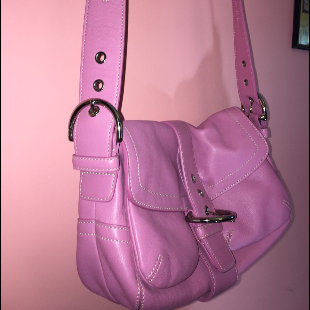 Cute coach leather Shoulder bag